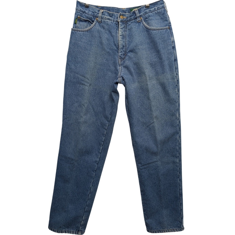 Cabelas Fleece Lined Jeans Mens 36 X-Long Blue Denim Insulated Work Pants